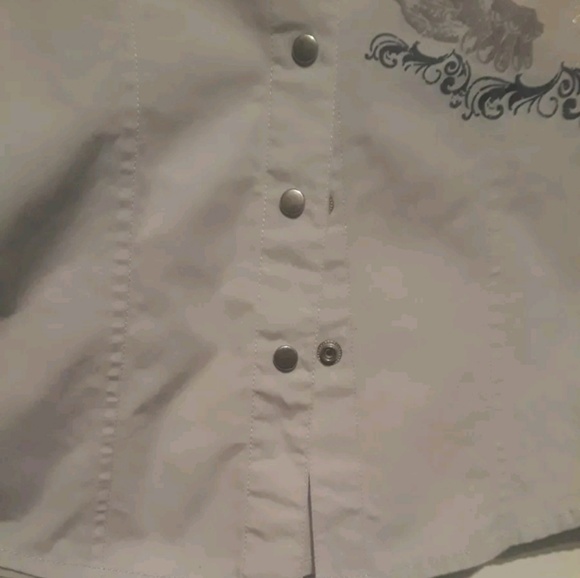 Star Ride Snap Button Shirt Girls Medium 10 - 12 - Picture 7 of 8
